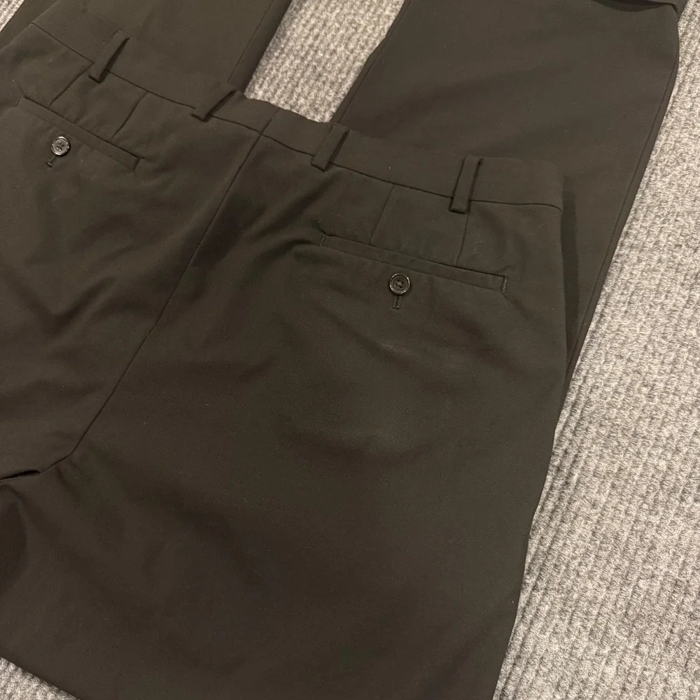 Lauren Ralph Lauren Mens 36x31 Black Pleated Cuffed Dress Pants Trousers